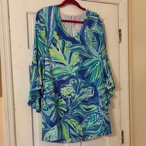 Lilly Pulitzer Blue and Green Patterned Dress